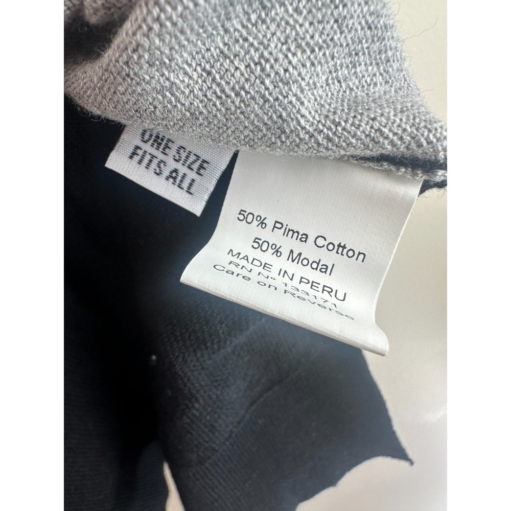 PLANET by Lauren G Colorblock Sweater Womens One Size Black Grey White Lagenlook - Picture 9 of 12